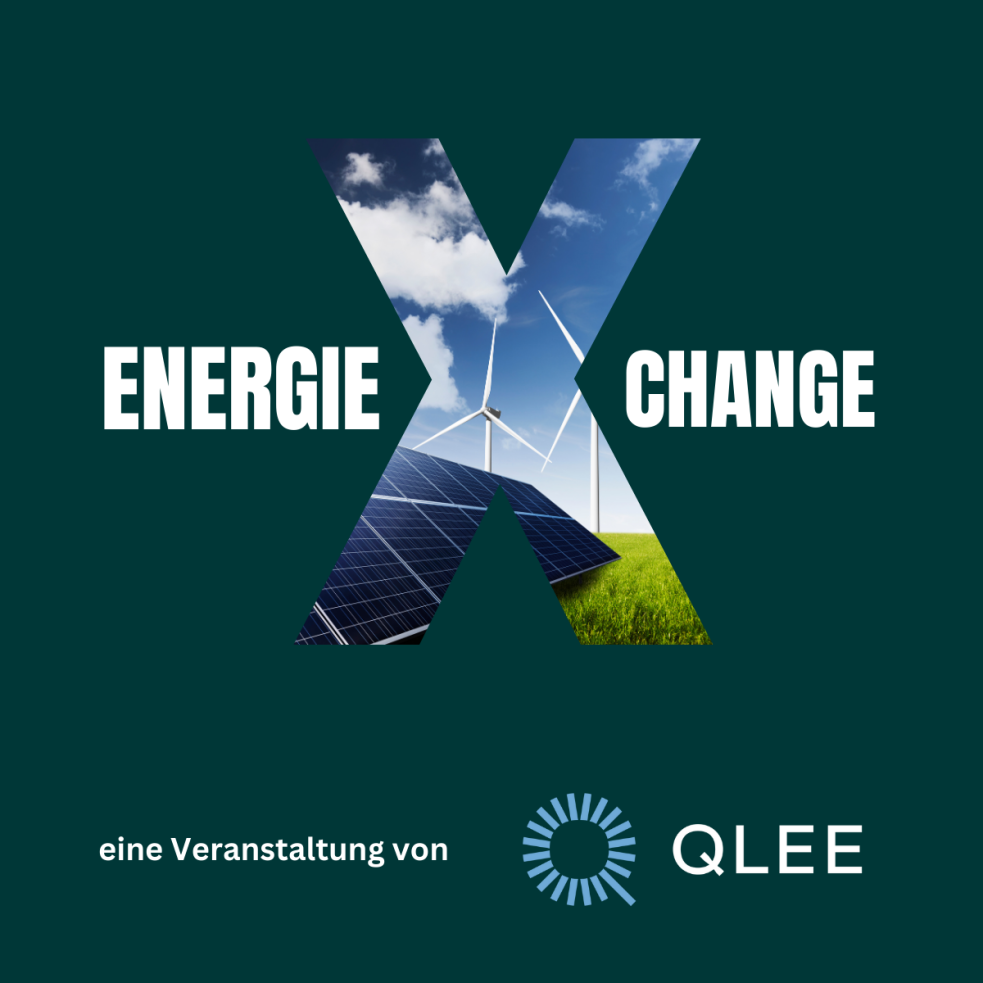 Schriftzug energieXchange und QLEE-Logo