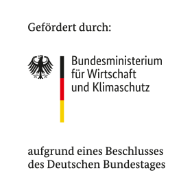 Logo des Bundesministeriums für Wirtschaft und Klimaschutz mit Förderhinweis